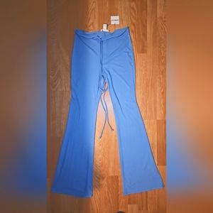 Sky blue ribbed bell bottoms